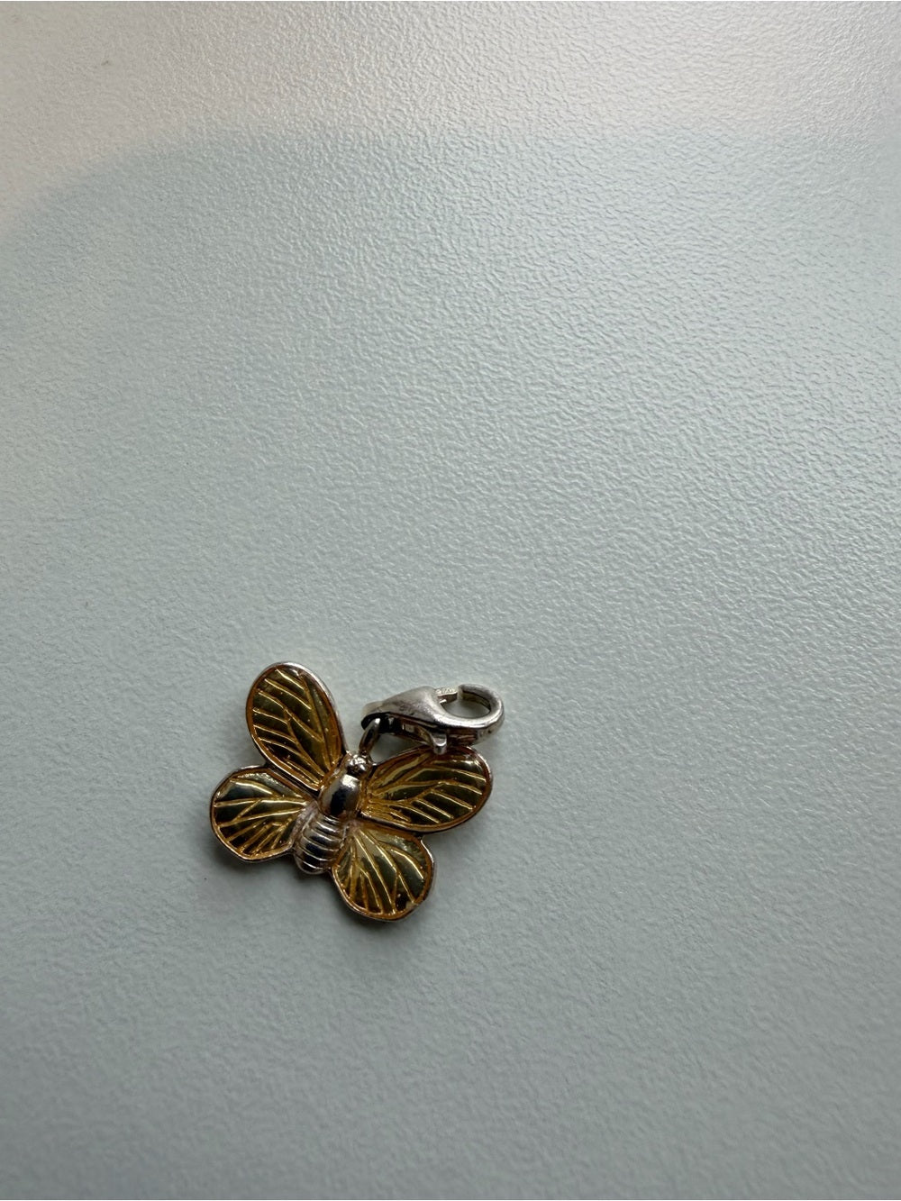 Thomas Sabo 925 Sterling Silver Yellow Enamel Butterfly Charm