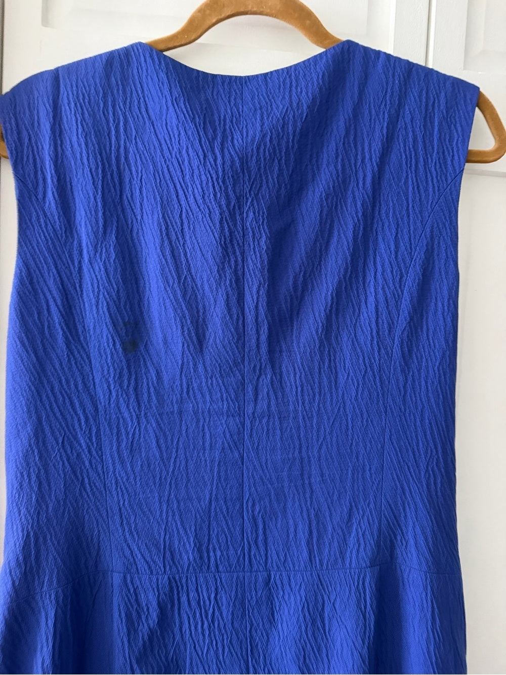 Escada Electric Blue Zip-Front Sheath Dress - Size 8/10 (EU 40)