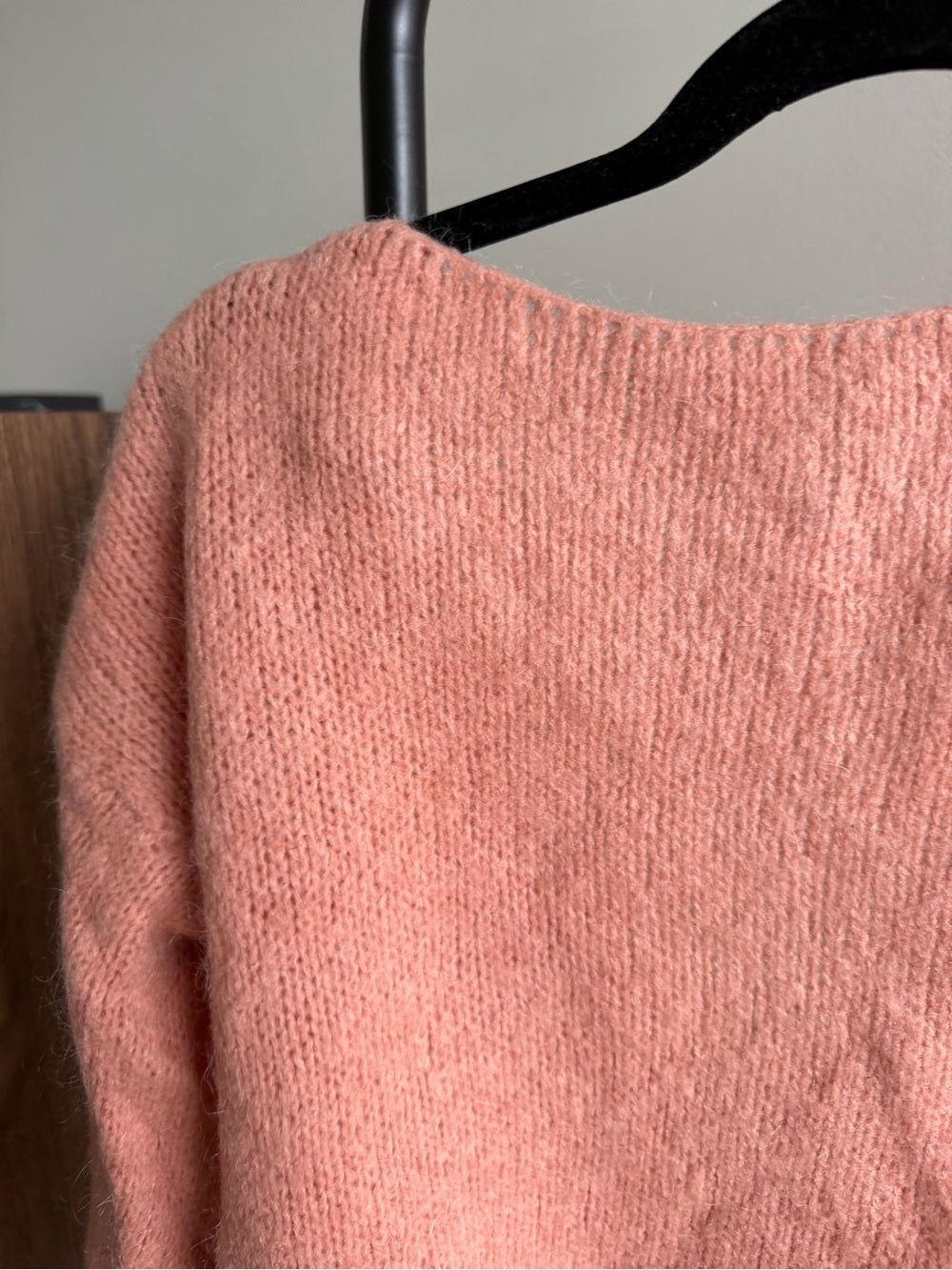 Opulence Paris Pink Mohair Blend Reversible open back Cardigan size S/M
