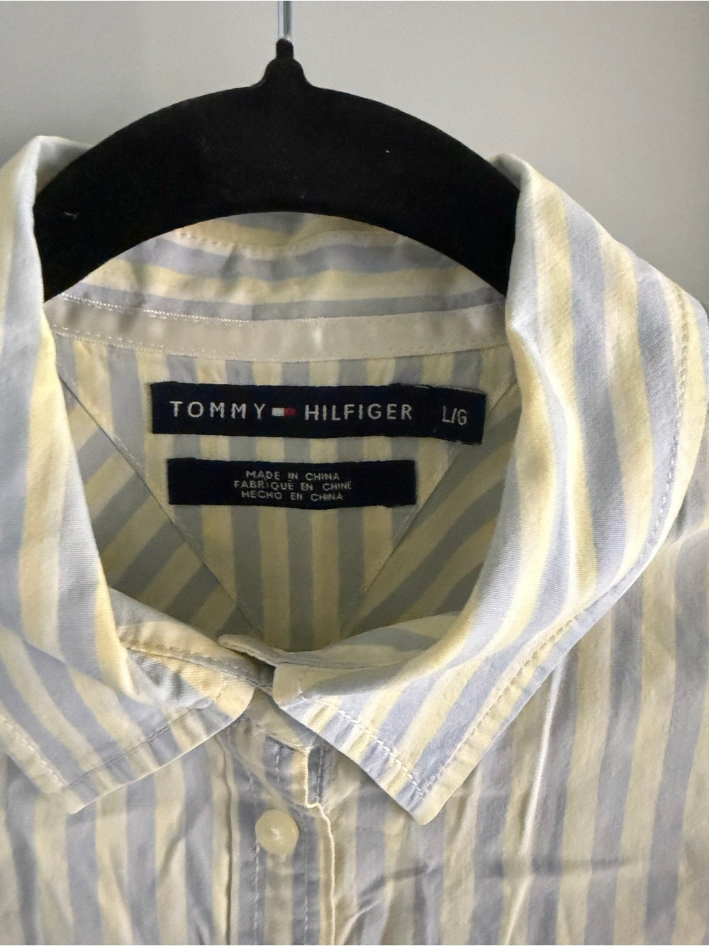 Tommy Hilfiger Pastel Striped Cropped Long-Sleeve Shirt - Size Large