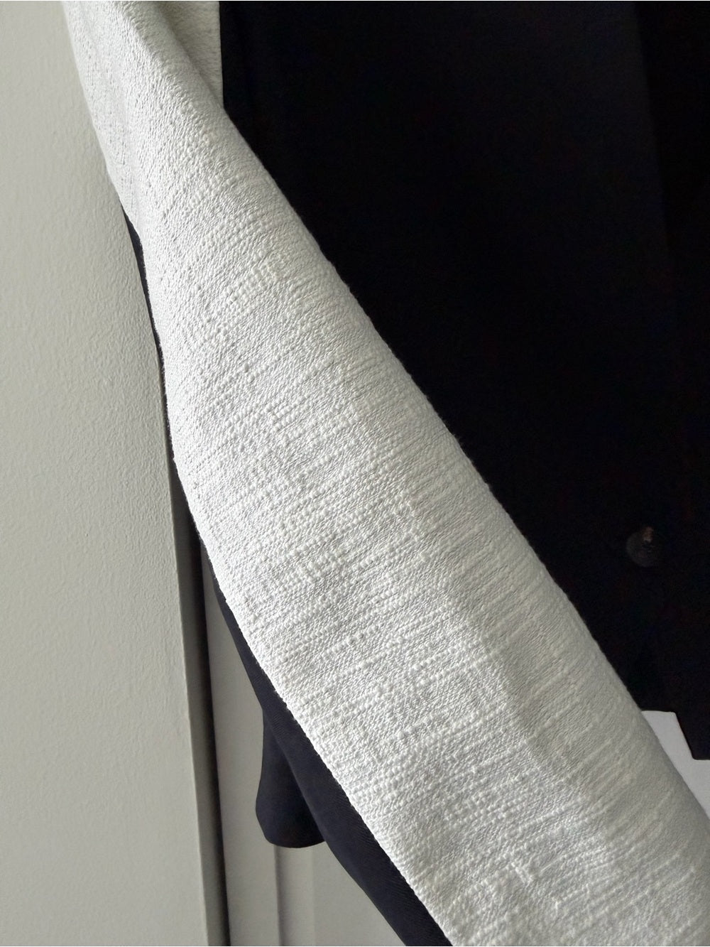 Helmut Lang Black Cotton Linen Colorblock Blazer 2 - Studio Edition