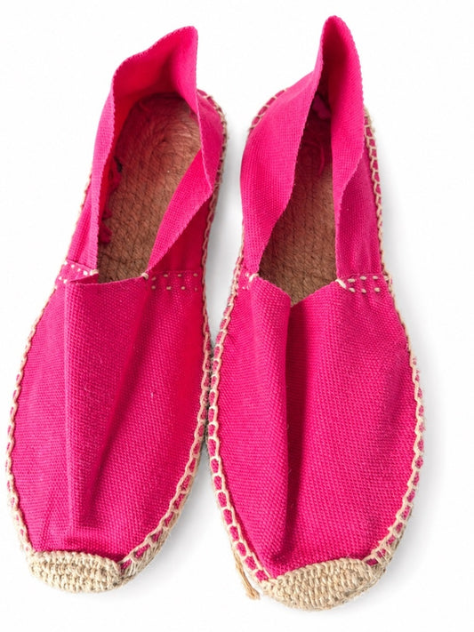 Handmade Spanish Flat Loafer Espadrilles Hot Pink Size 36 US 6 | euro summer
