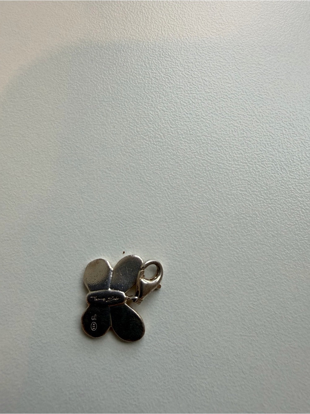 Thomas Sabo 925 Sterling Silver Yellow Enamel Butterfly Charm
