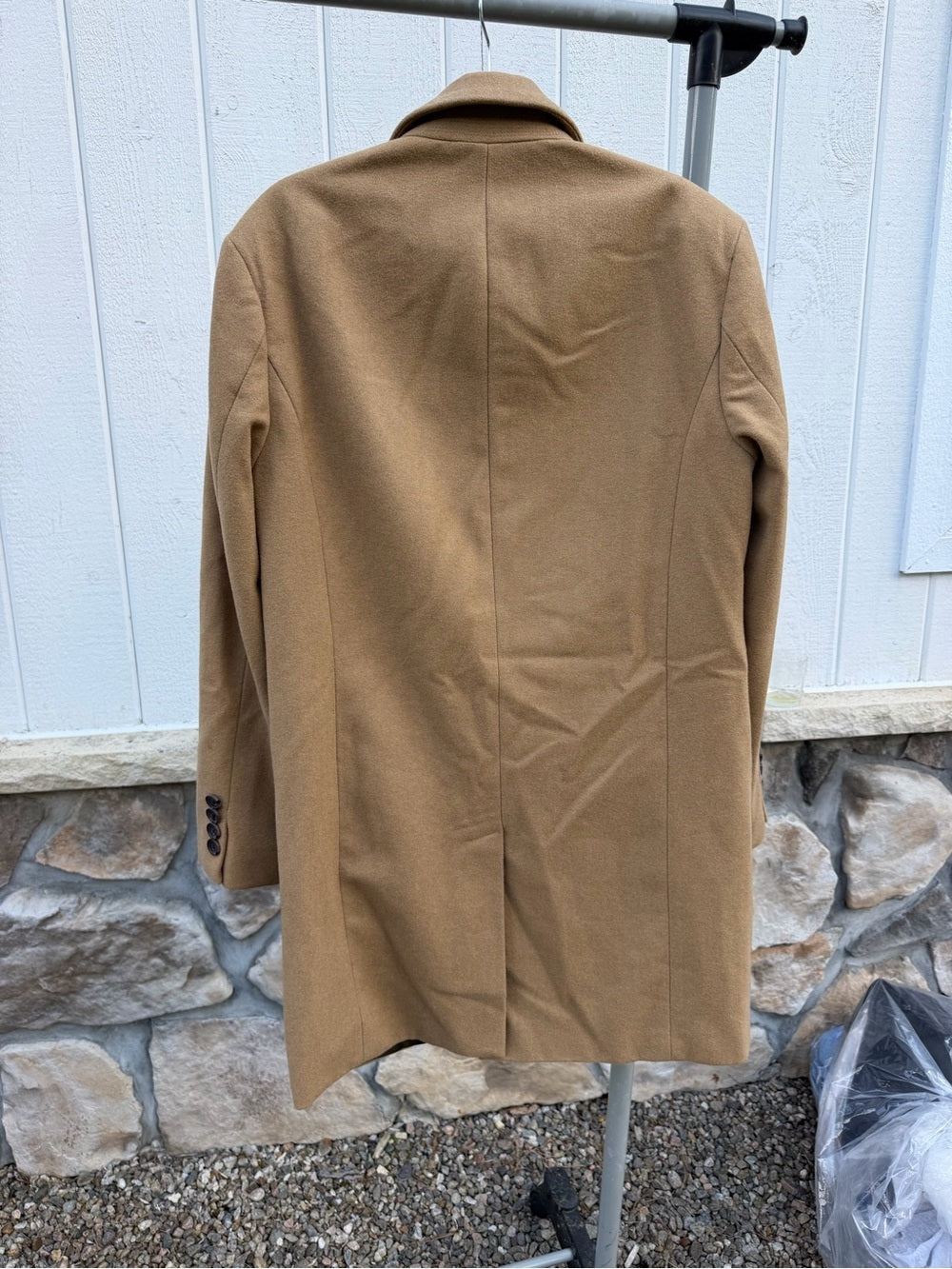 Banana Republic Camel Wool Blend Topcoat Overcoat - Size M