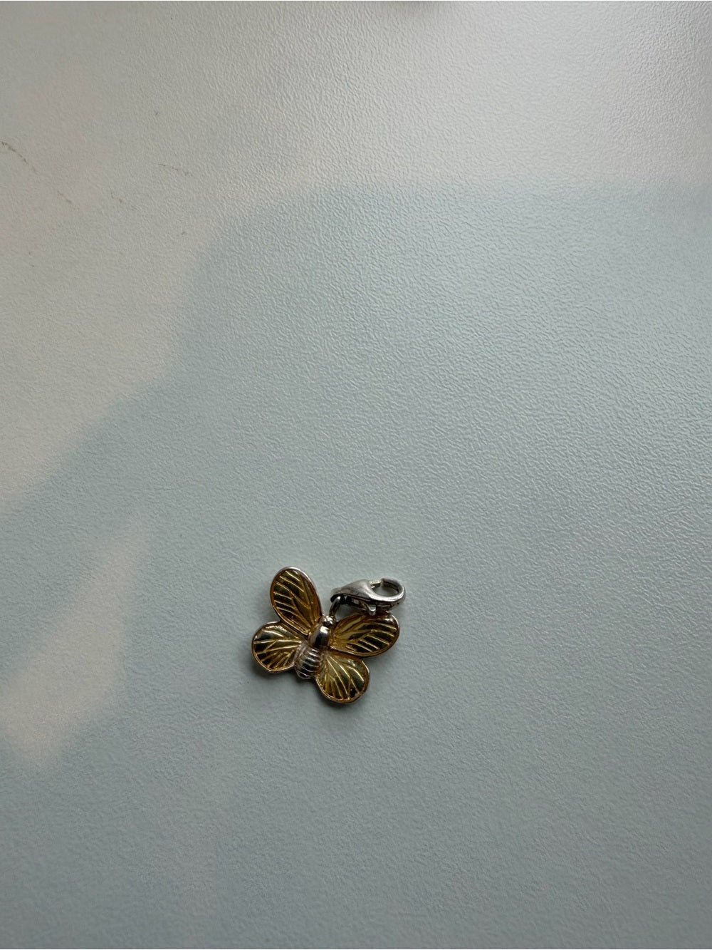 Thomas Sabo 925 Sterling Silver Yellow Enamel Butterfly Charm