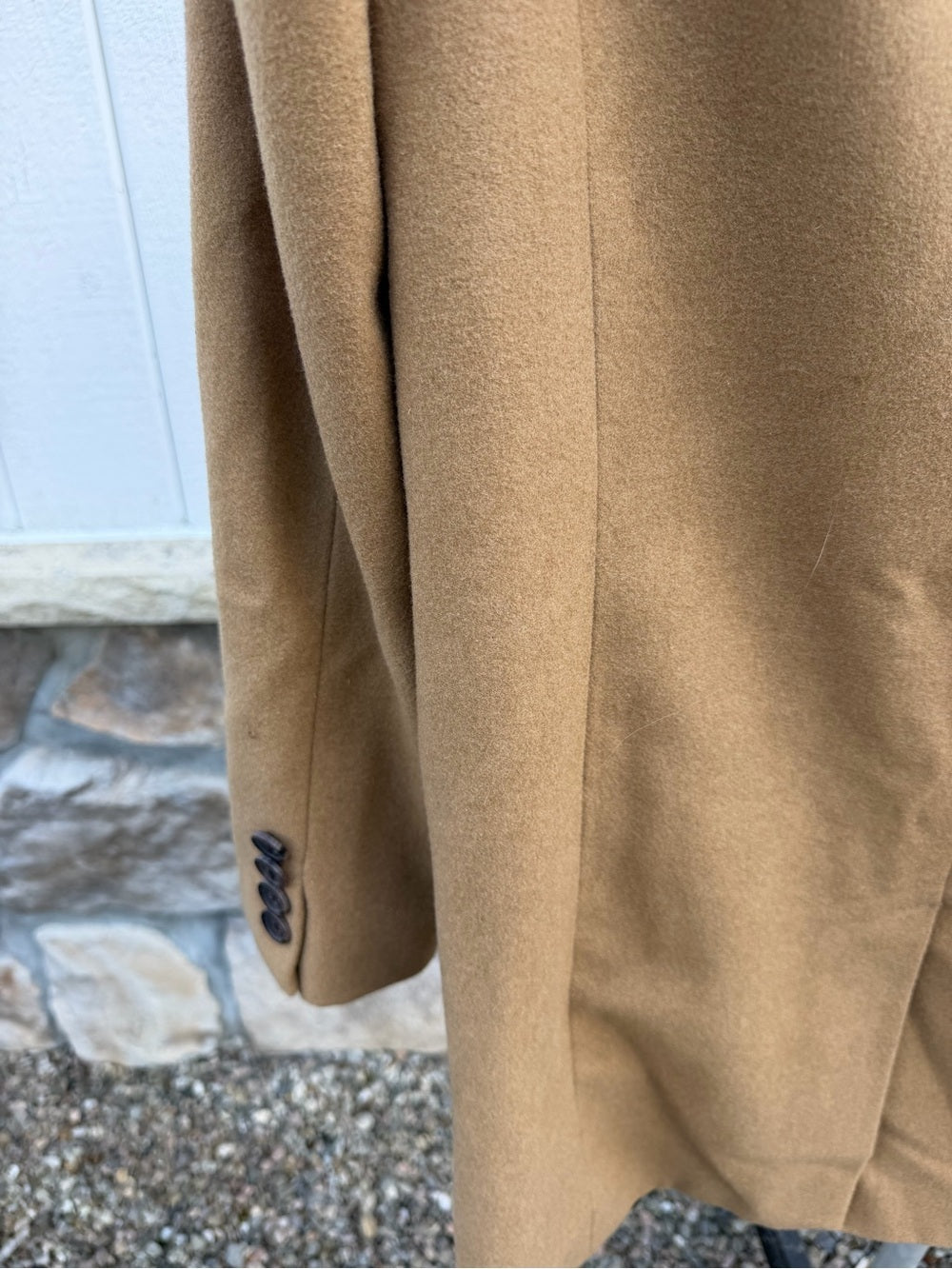 Banana Republic Camel Wool Blend Topcoat Overcoat - Size M