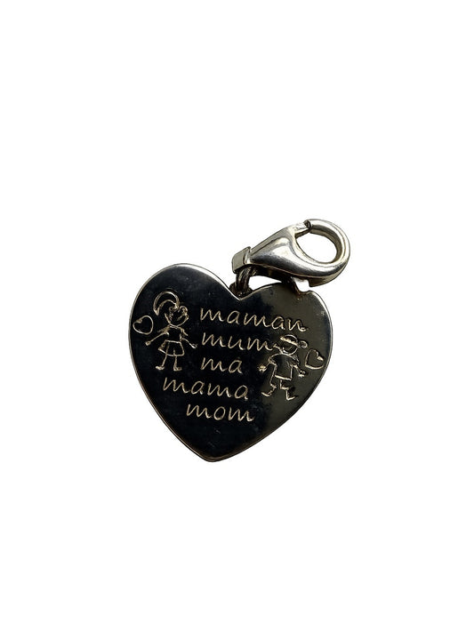 Thomas Sabo Authentic Sterling Silver Mom Maman Heart Charm