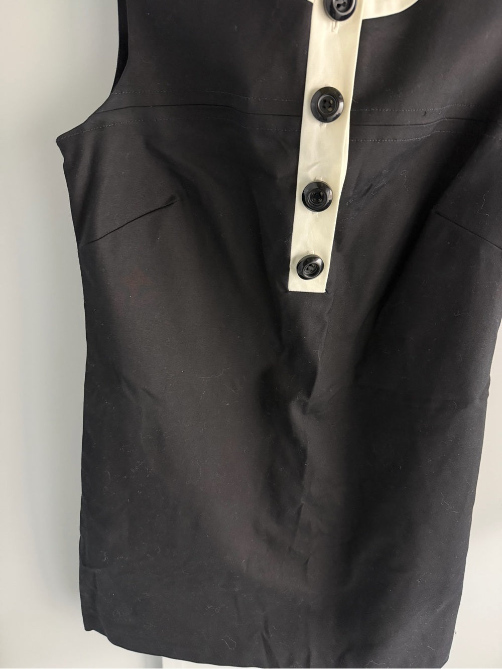Milly New York NWT Black Cream Mod Mini Shift Dress 6 New