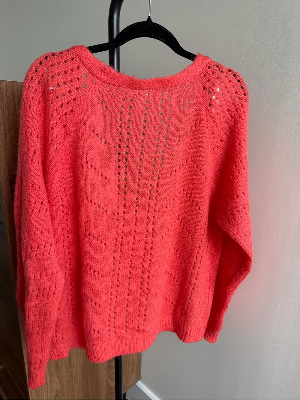 Opulence Paris Orange Mohair Blend Cardigan Oversized S M