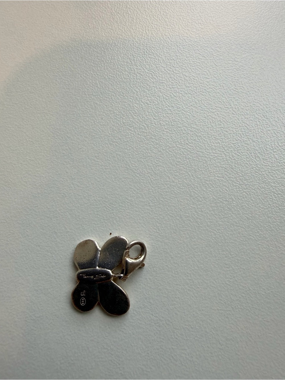 Thomas Sabo 925 Sterling Silver Yellow Enamel Butterfly Charm