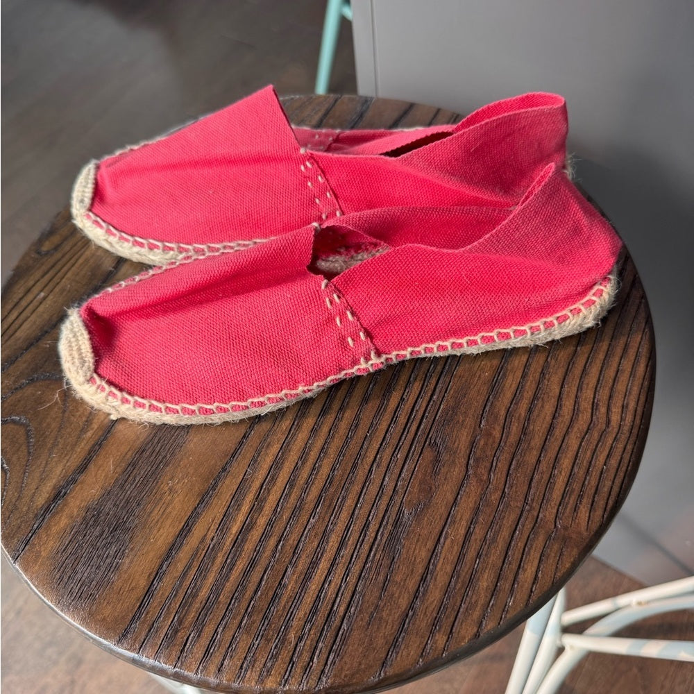 Handmade Spanish Flat Loafer Espadrilles Hot Pink Size 36 US 6 | euro summer