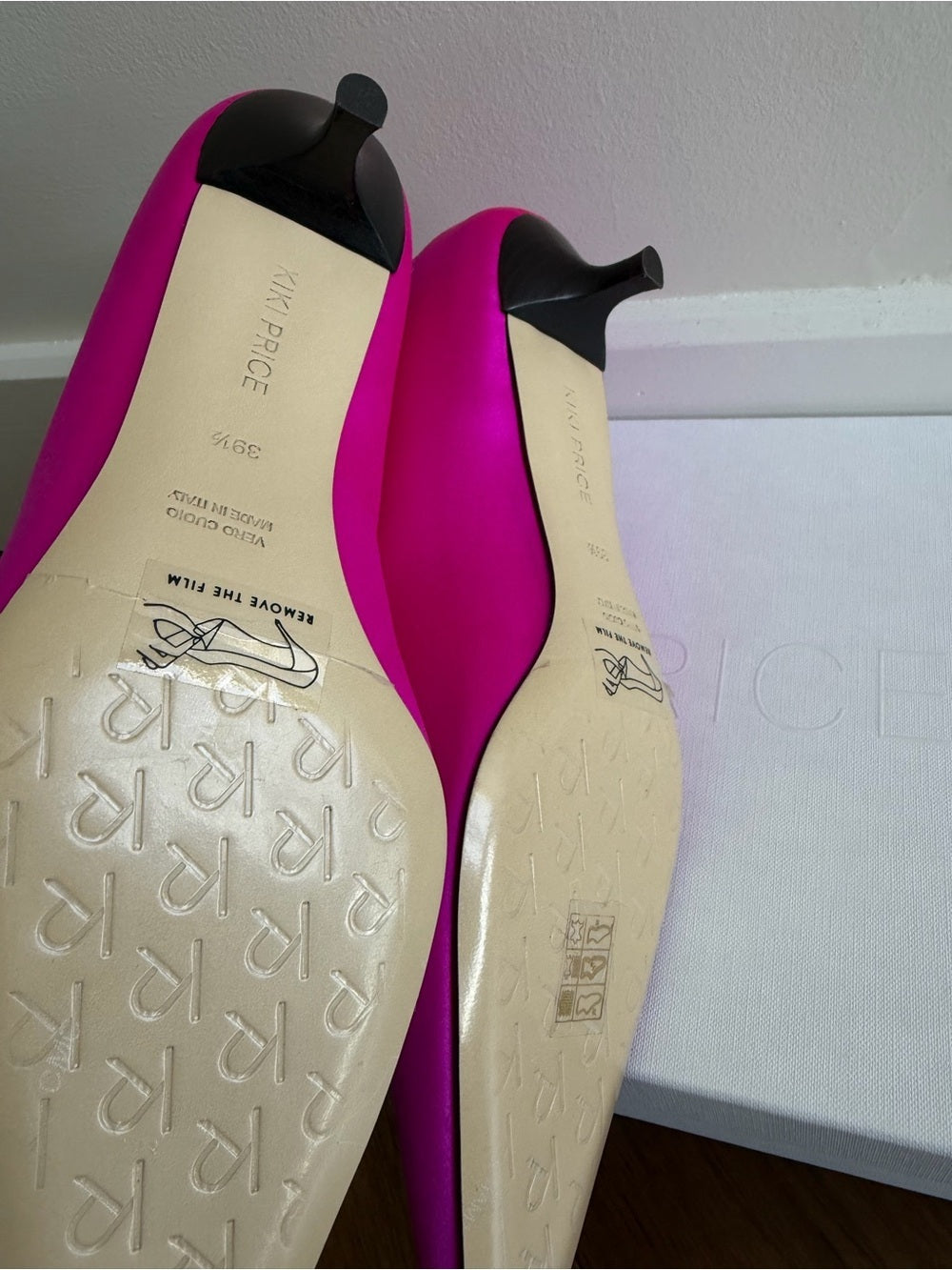 Kiki Price Fuchsia Satin Pointed-Toe Kitten Heels - Size 9 New