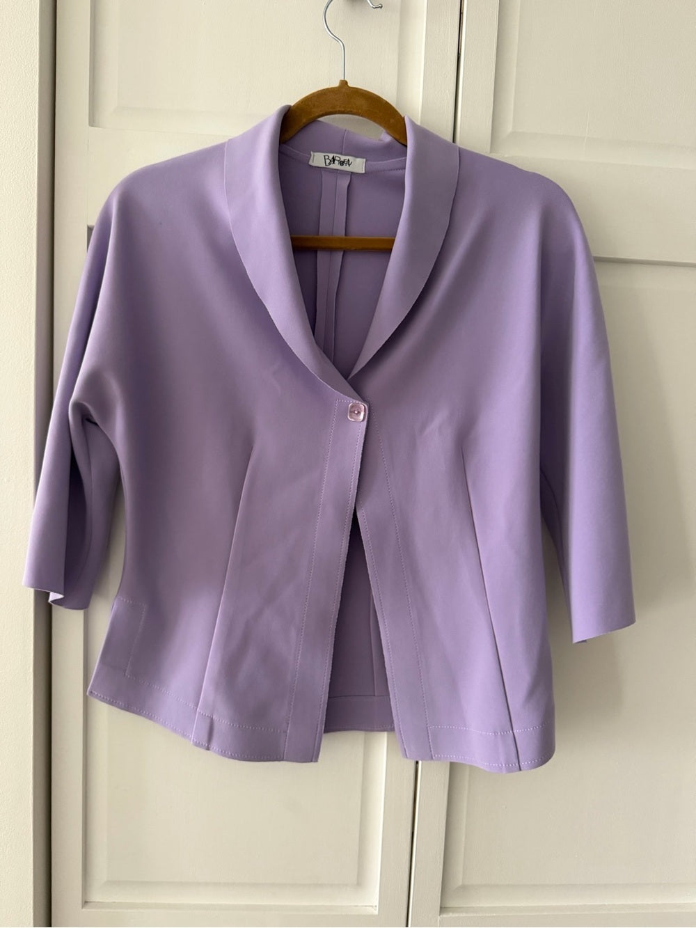 Vintage Barbeau Lilac Cropped Blazer Size M – Elegant Pastel Jacket