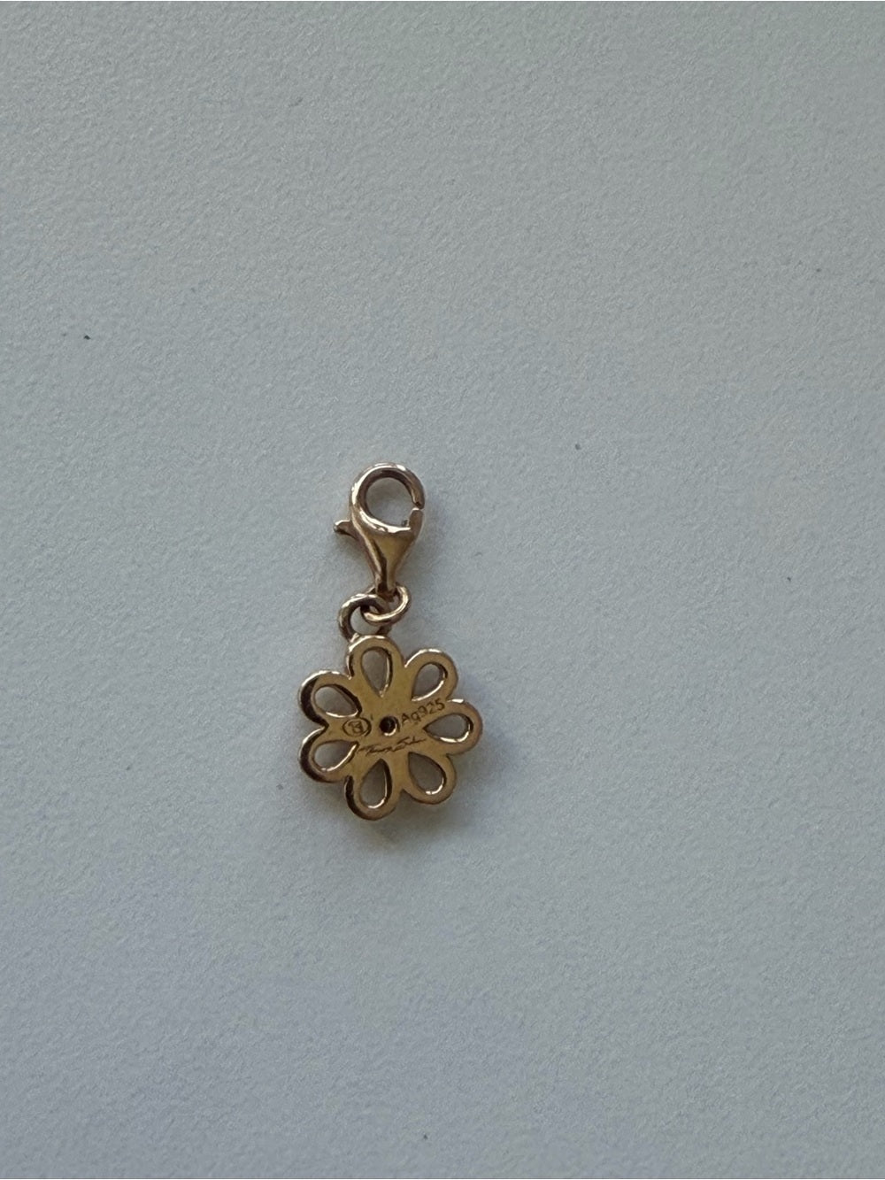 Thomas Sabo Gold Plated Sterling Silver Daisy Charm Authentic