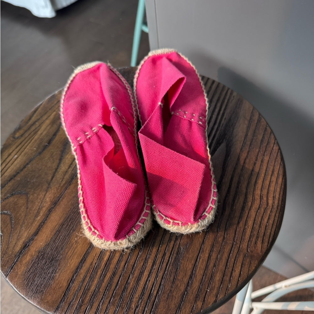 Handmade Spanish Flat Loafer Espadrilles Hot Pink Size 36 US 6 | euro summer