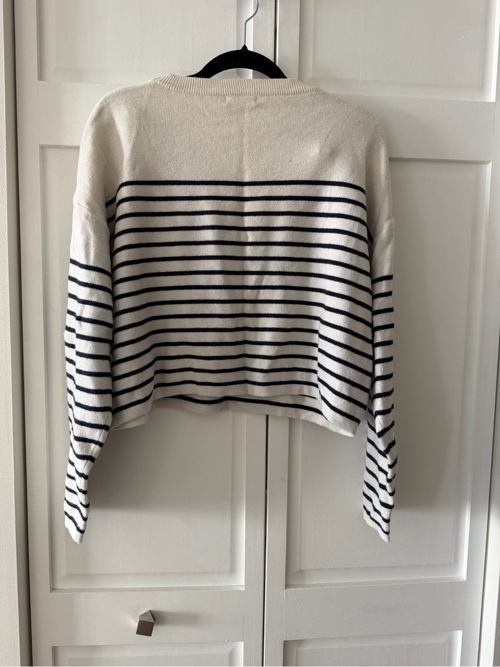 Lili & Lala French Store Striped "Amour" Cropped Sweater