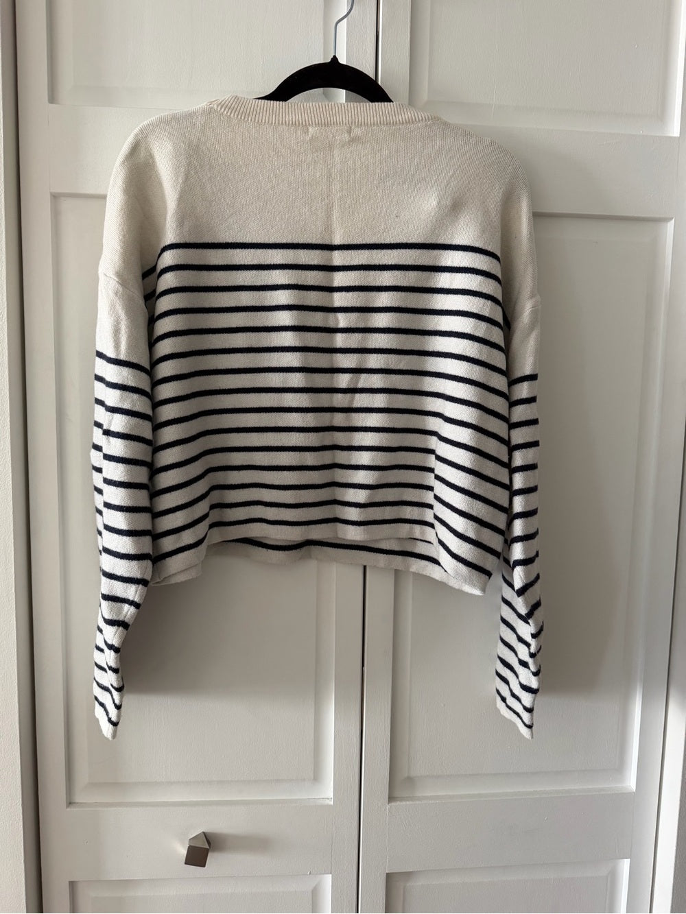 Lili & Lala French Store Striped "Amour" Cropped Sweater