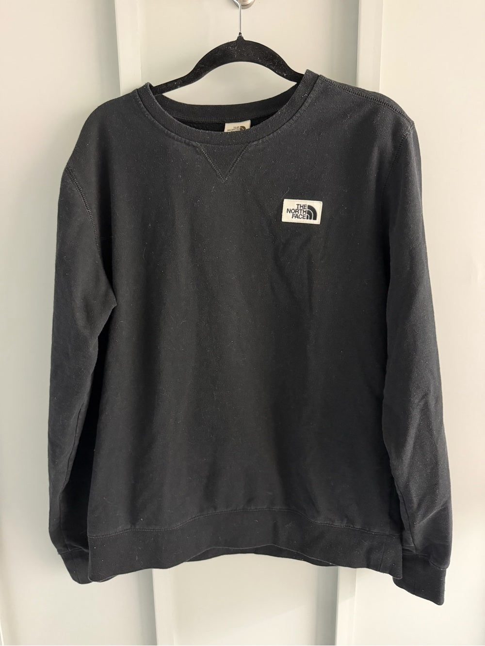 The North Face Black Patch Crew Neck Sweatshirt Men's Size M
