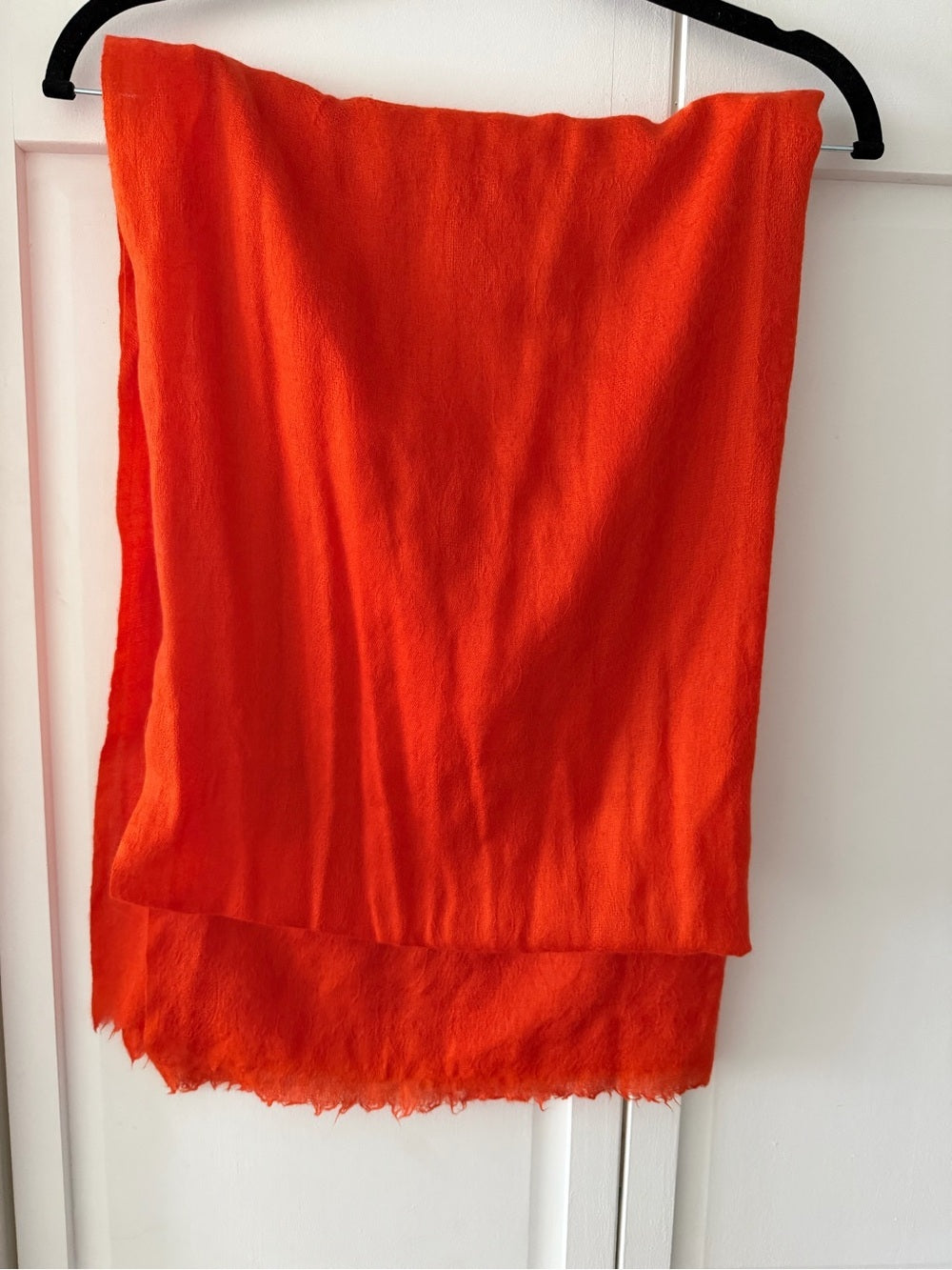 Vintage Orange Paisley Damask Pashmina Shawl Scarf European Luxury Wrap