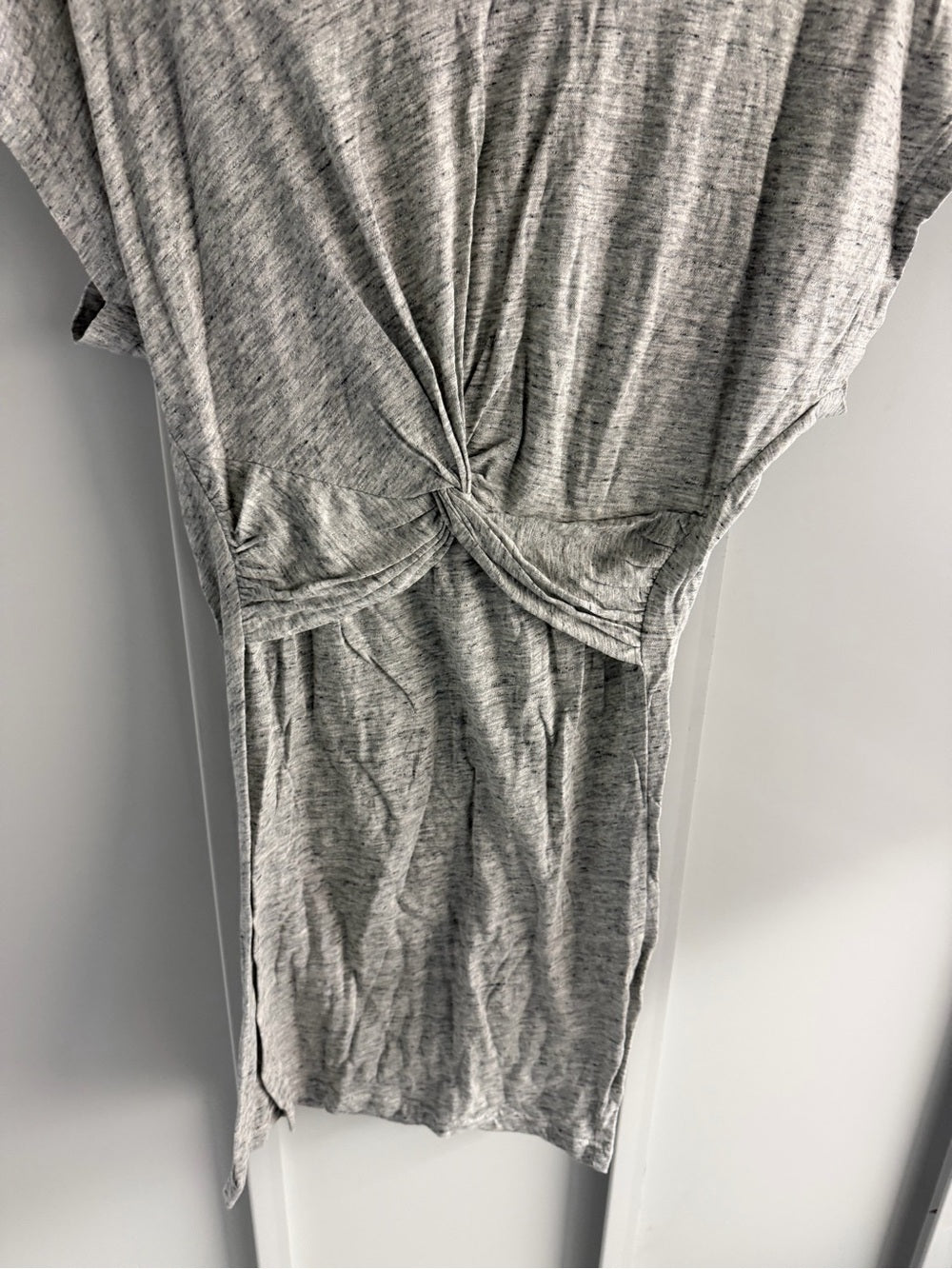 NWT IRO Paris Heather Grey Twist Front T-Shirt Dress M