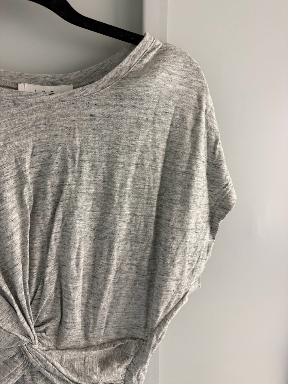 NWT IRO Paris Heather Grey Twist Front T-Shirt Dress M