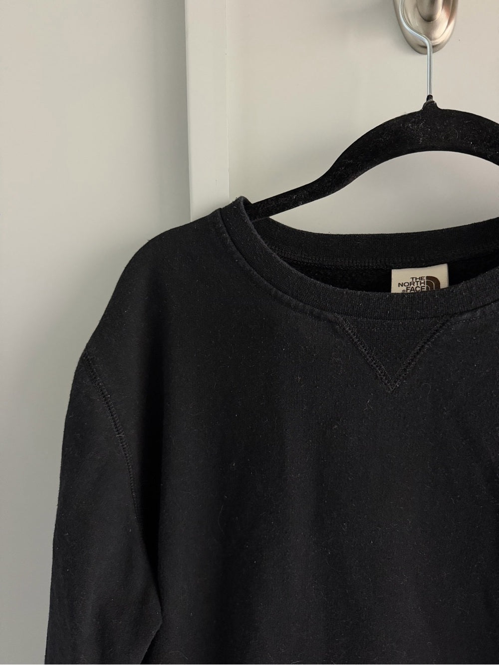 The North Face Black Patch Crew Neck Sweatshirt Men's Size M