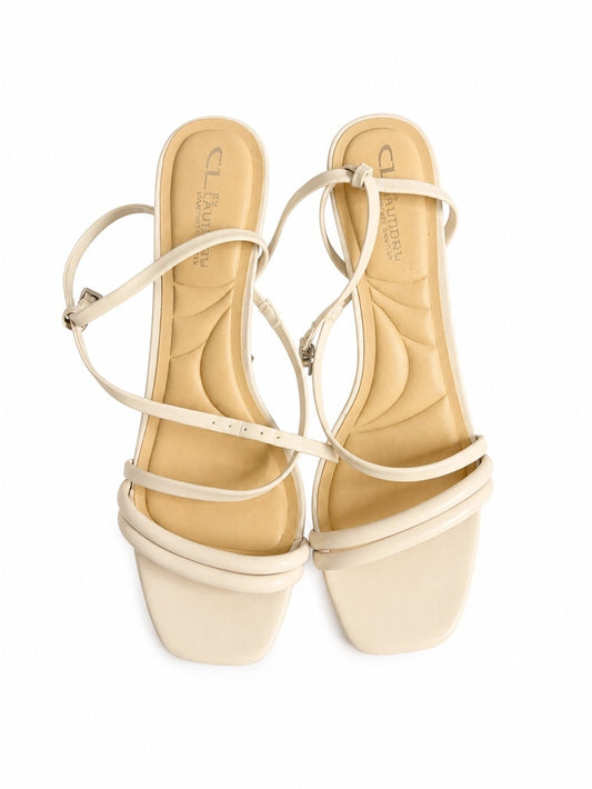 CL by Laundry Cream Strappy Sandals - Size 8.5M