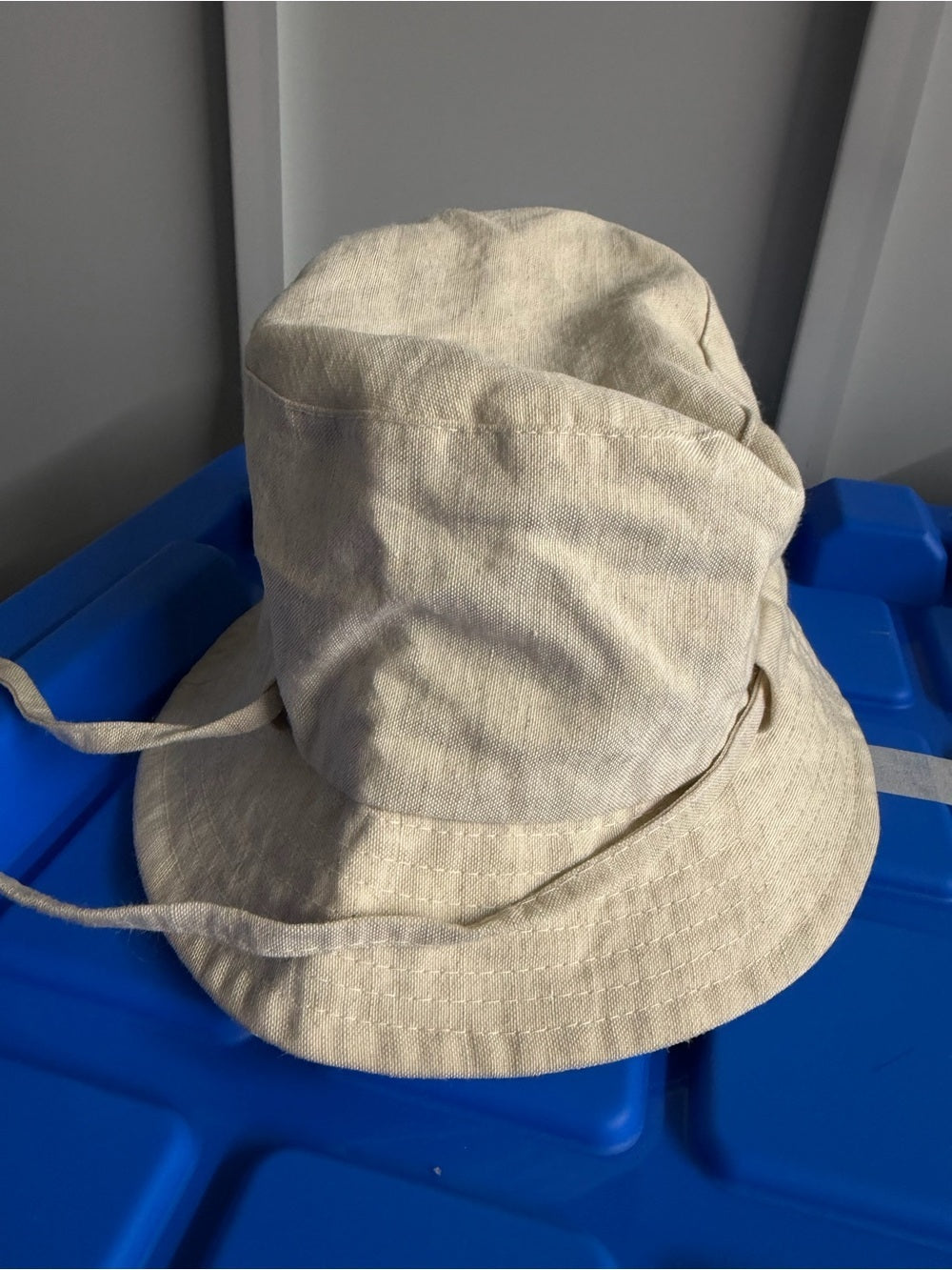 NWOT JACQUEMUS Neutral Beige Bucket Hat with Logo Plaque