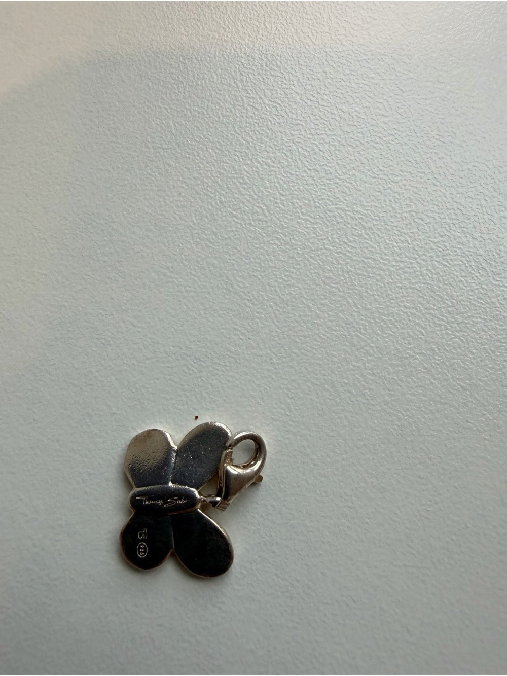 Thomas Sabo 925 Sterling Silver Yellow Enamel Butterfly Charm