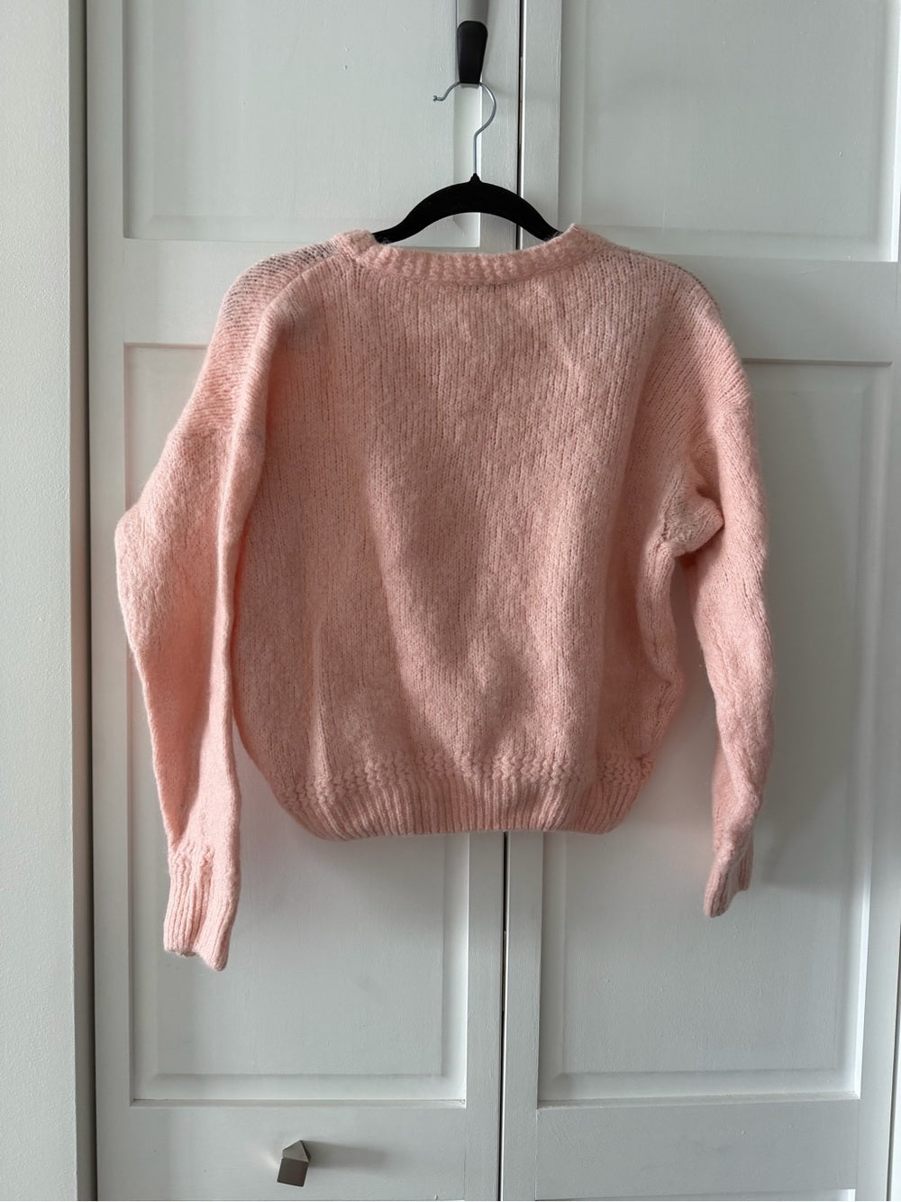 Vintage Made in Italy Light Pink Mohair Blend Button-Down Cardigan size S