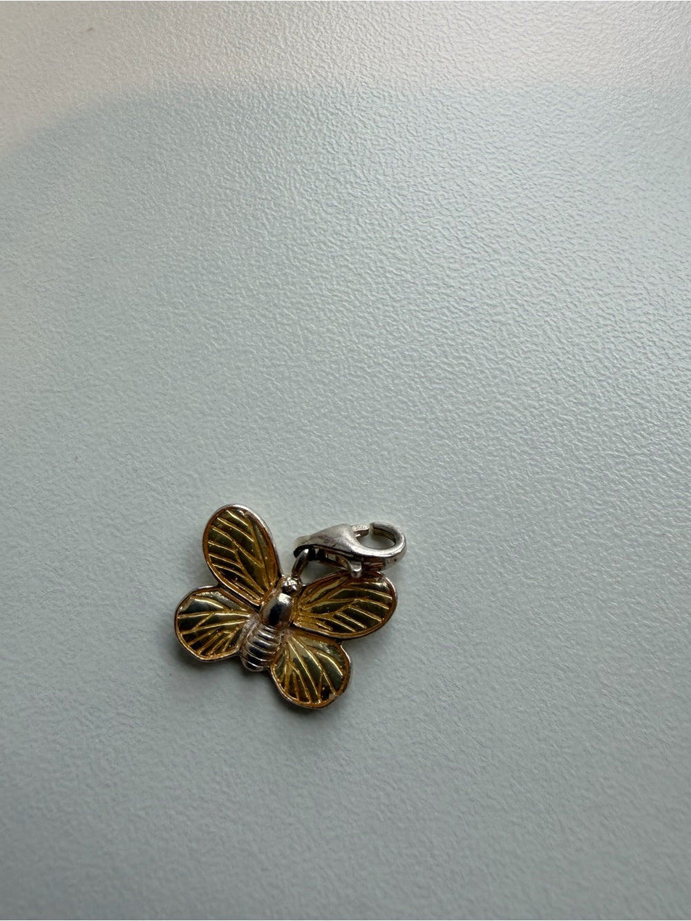Thomas Sabo 925 Sterling Silver Yellow Enamel Butterfly Charm