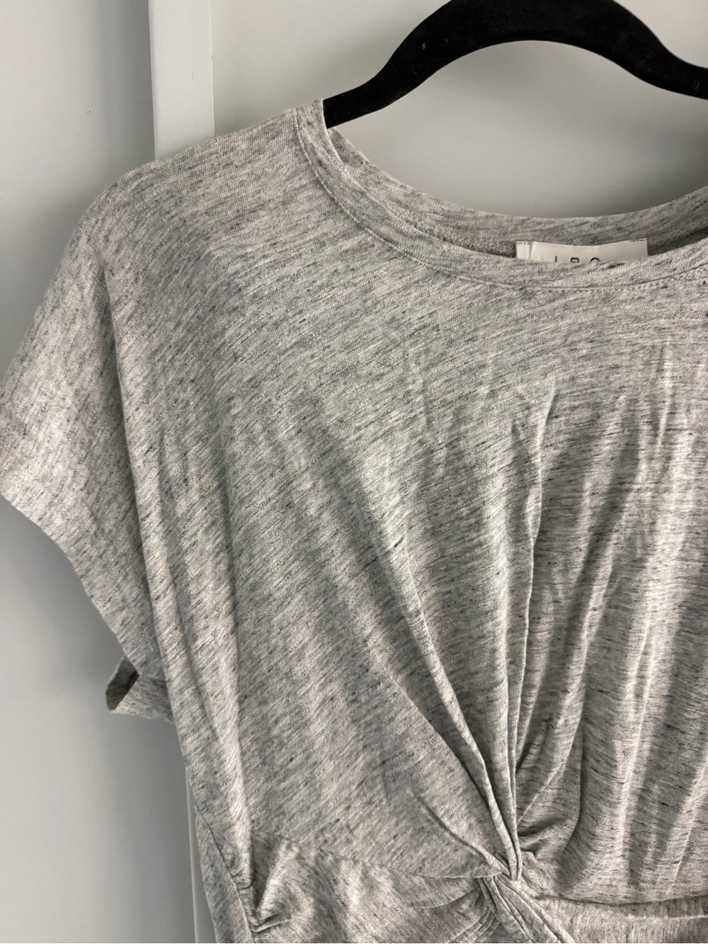 NWT IRO Paris Heather Grey Twist Front T-Shirt Dress M