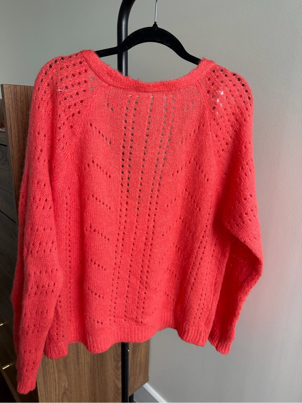 Opulence Paris Orange Mohair Blend Cardigan Oversized S M