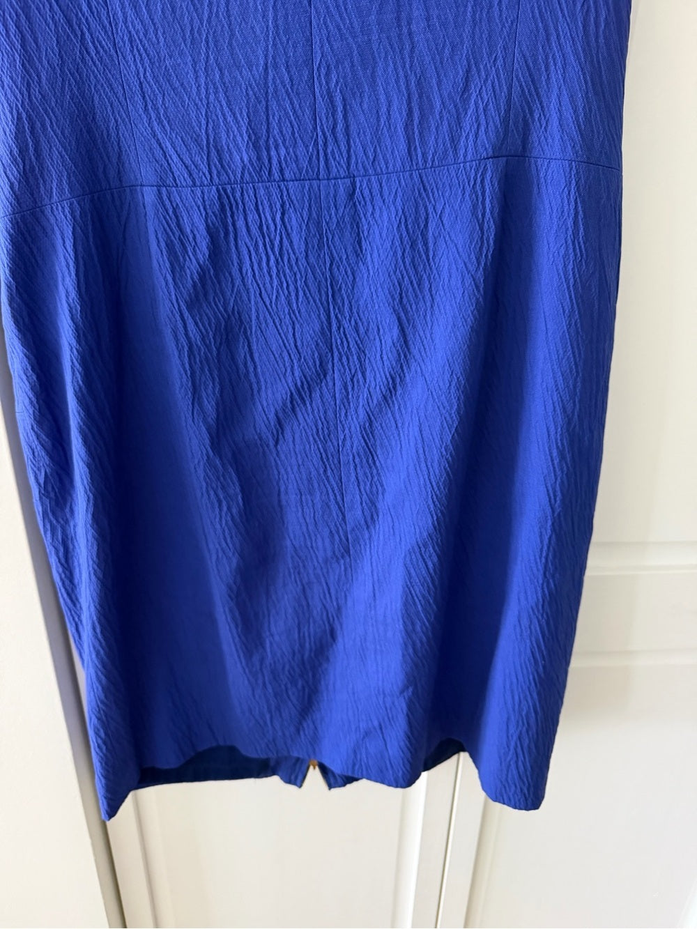 Escada Electric Blue Zip-Front Sheath Dress - Size 8/10 (EU 40)