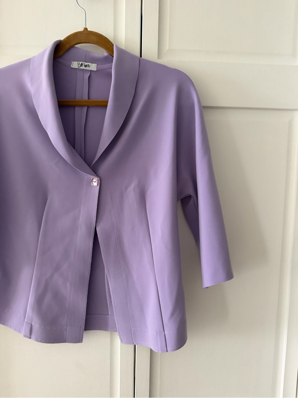 Vintage Barbeau Lilac Cropped Blazer Size M – Elegant Pastel Jacket