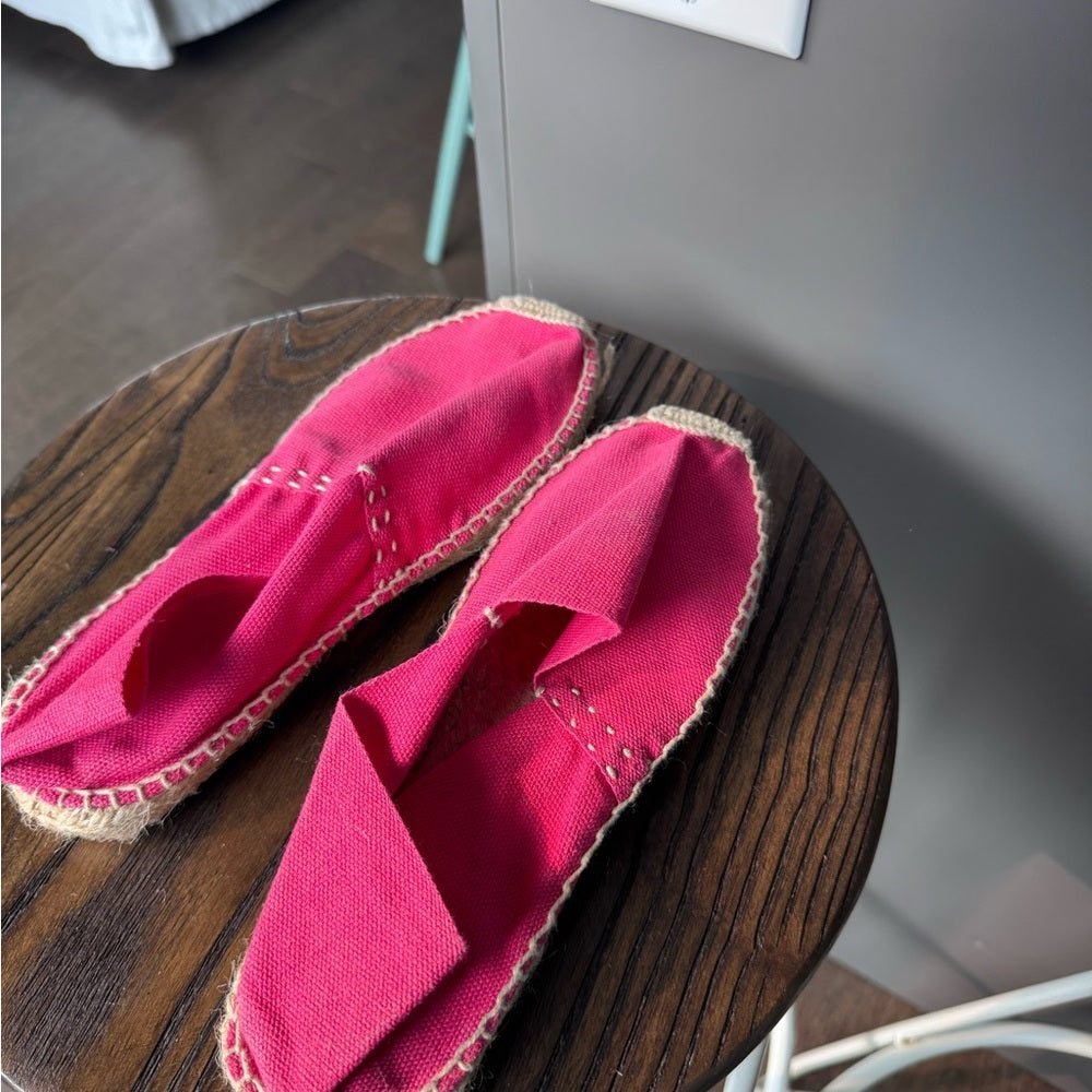 Handmade Spanish Flat Loafer Espadrilles Hot Pink Size 36 US 6 | euro summer