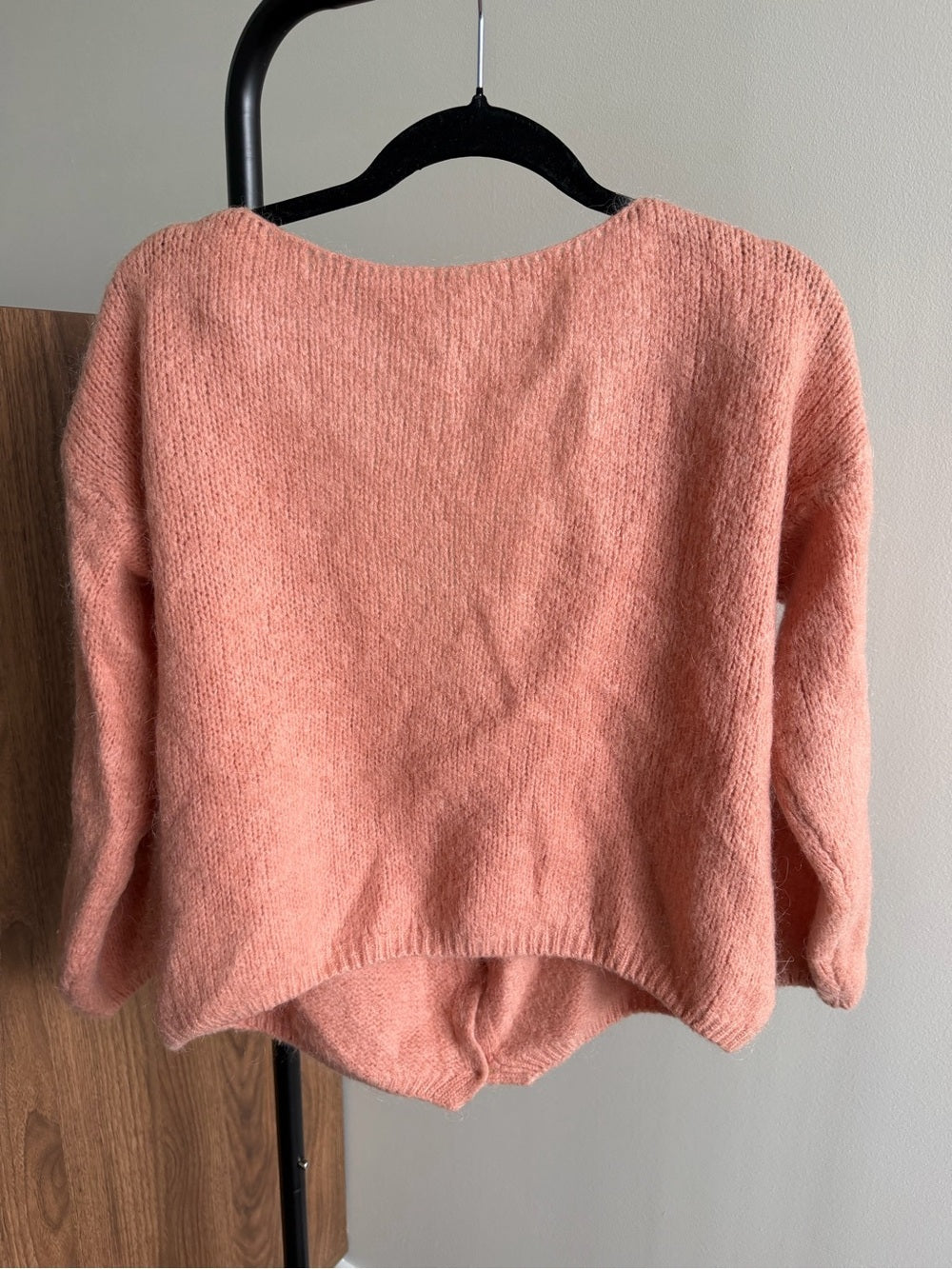Opulence Paris Pink Mohair Blend Reversible open back  Cardigan size S/M