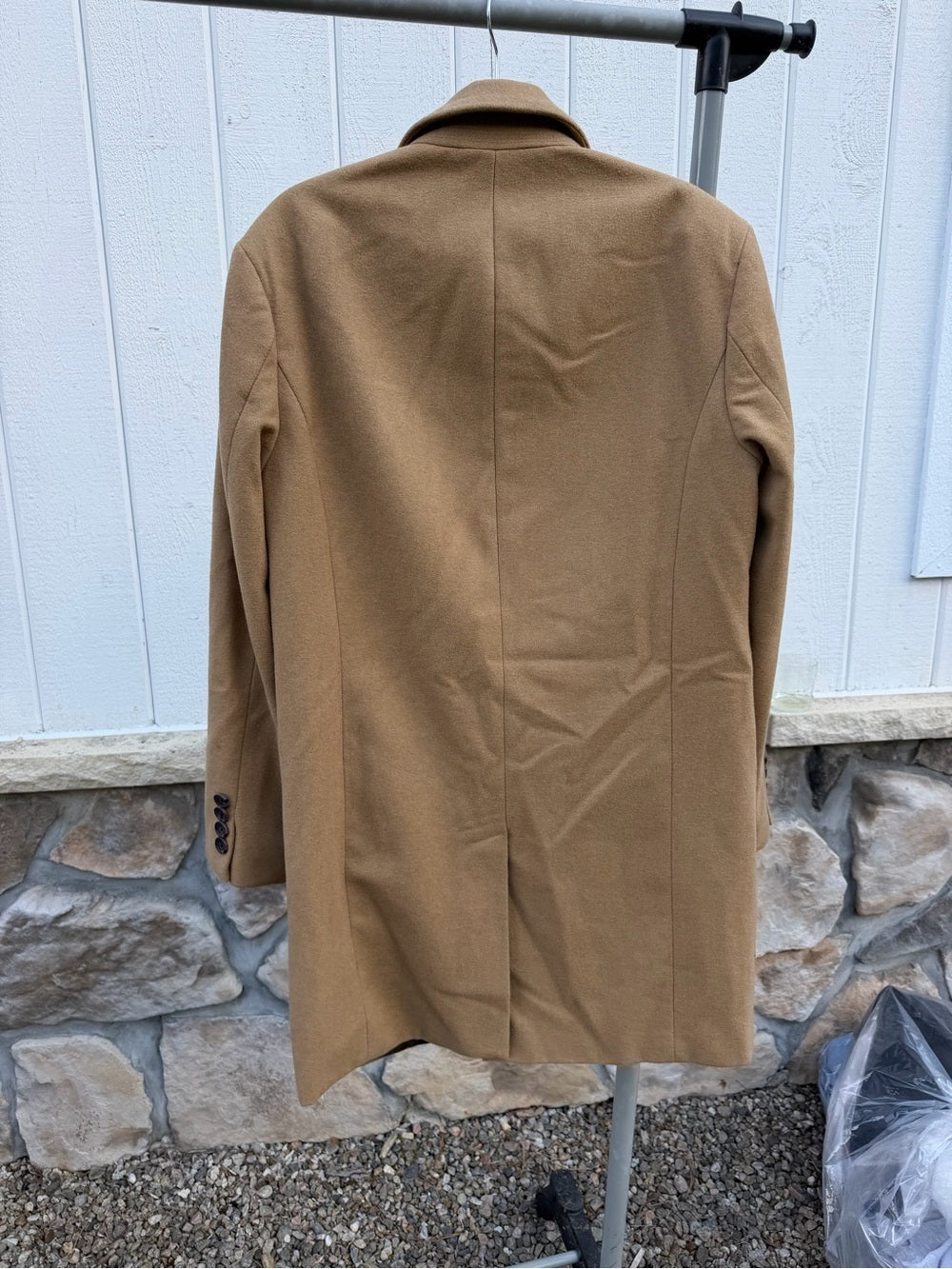 Banana Republic Camel Wool Blend Topcoat Overcoat - Size M
