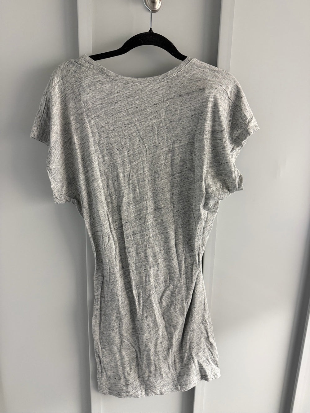 NWT IRO Paris Heather Grey Twist Front T-Shirt Dress M
