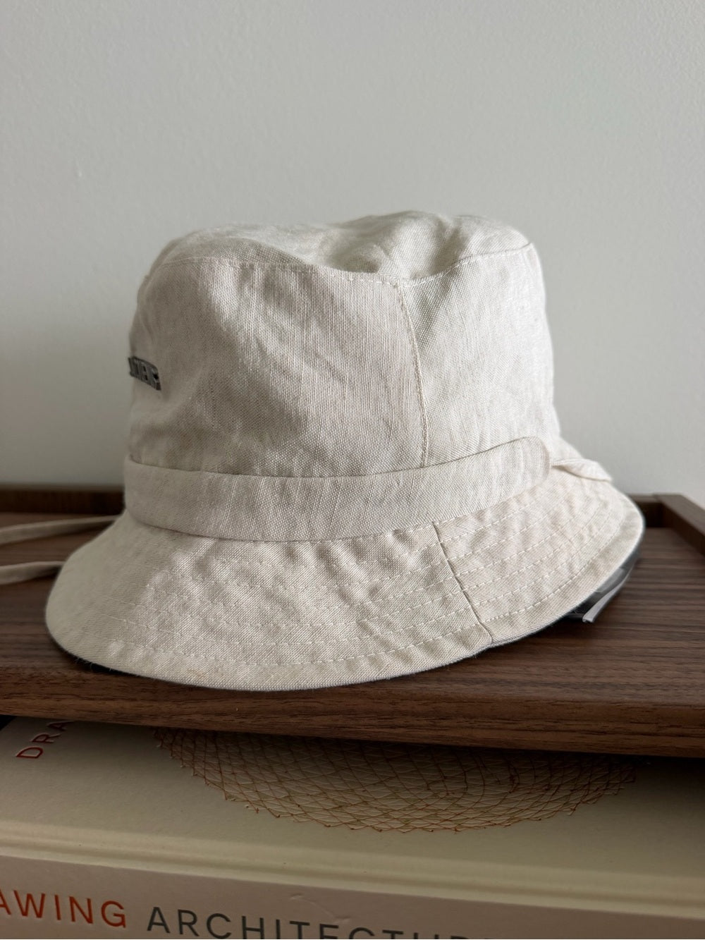 Jacquemus Beige cotton Tie detail Bucket Hat nwot