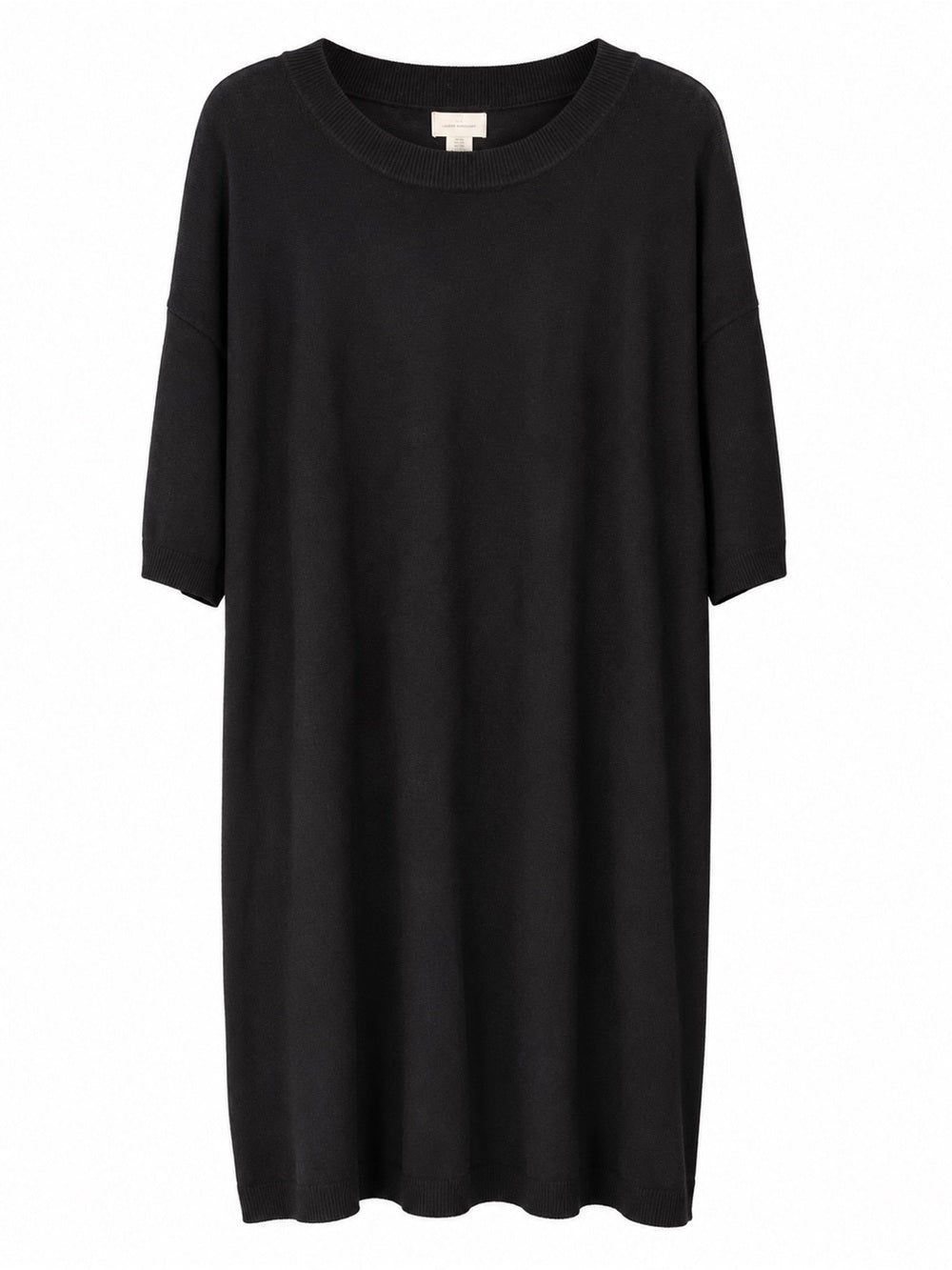 H&M Black Knit Short Sleeve Midi Dress Size XL