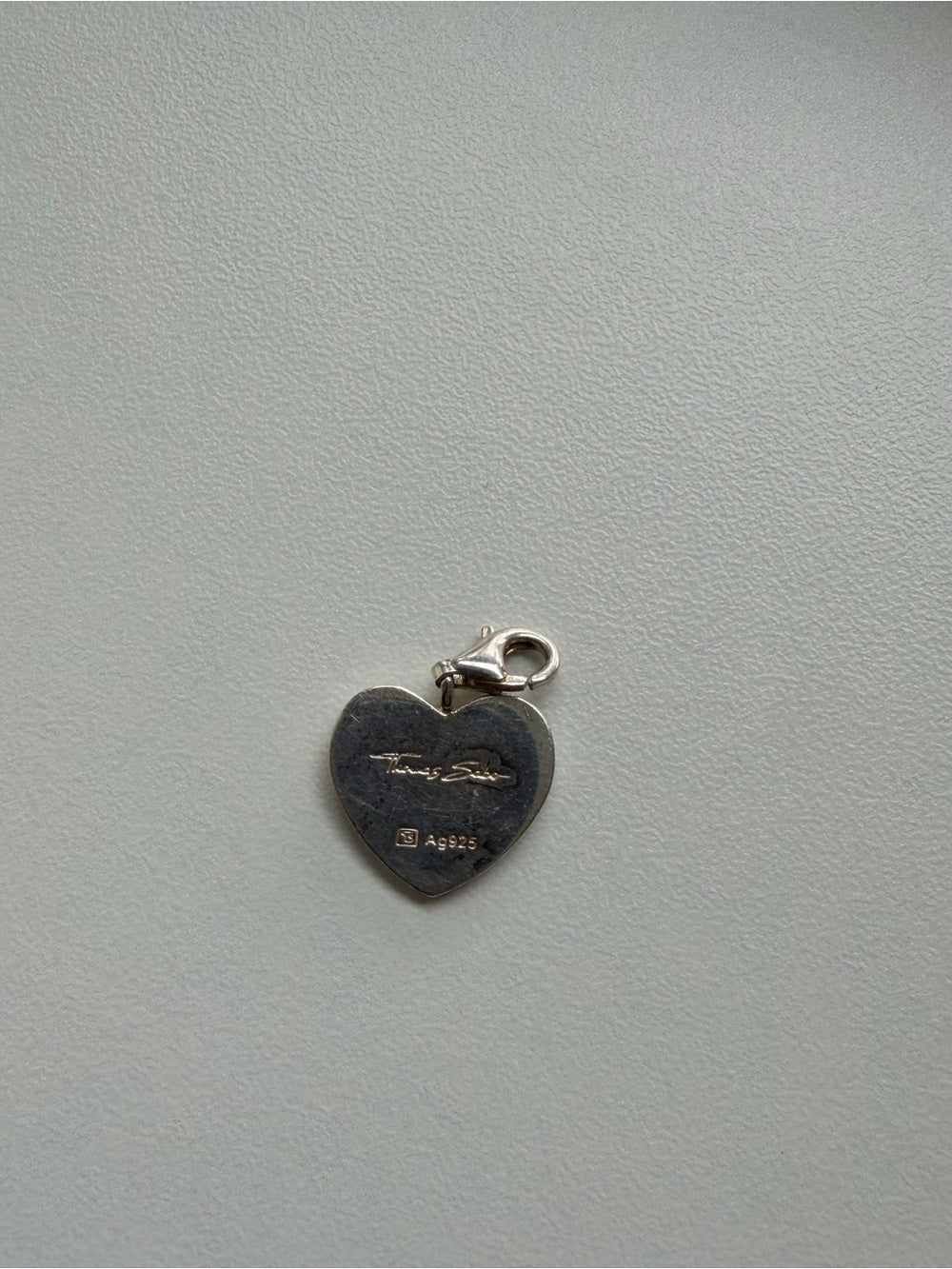 Thomas Sabo Authentic Sterling Silver Mom Maman Heart Charm