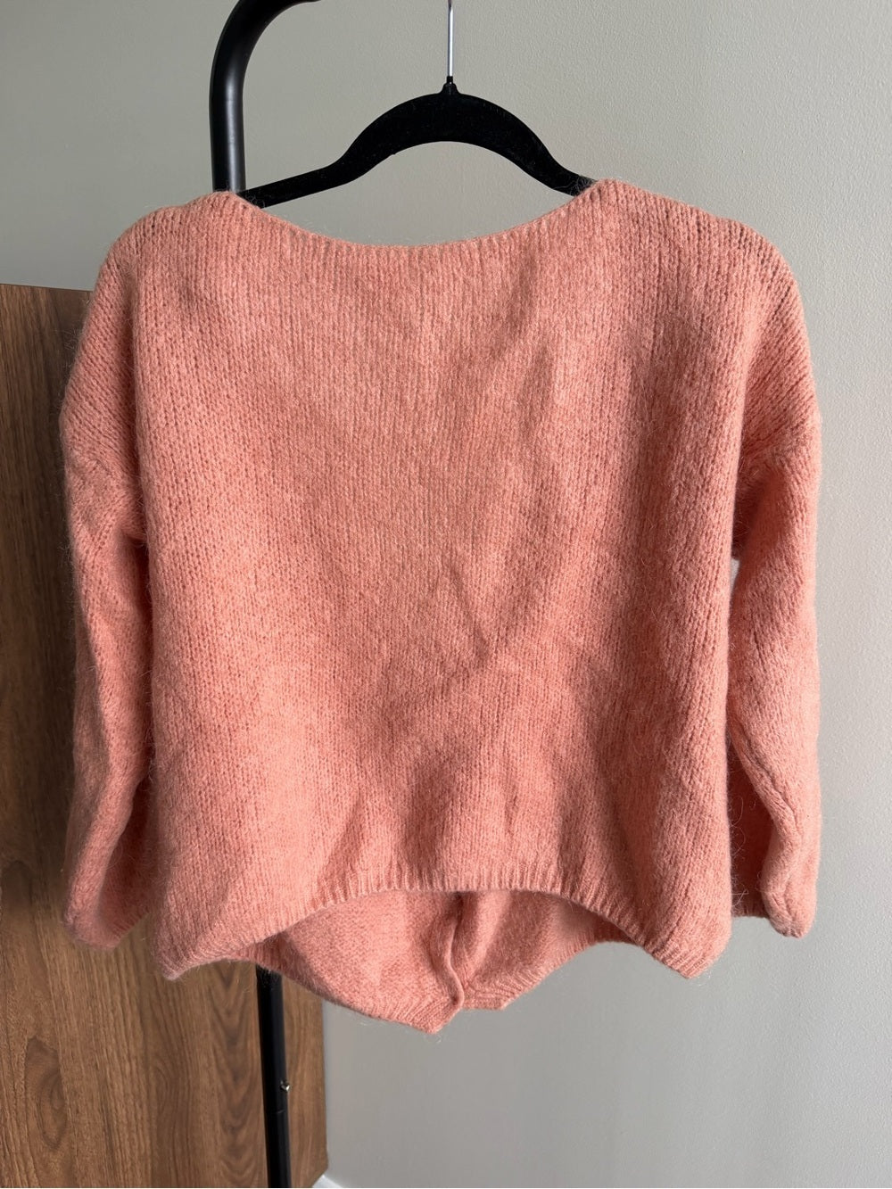 Opulence Paris Pink Mohair Blend Reversible open back  Cardigan size S/M