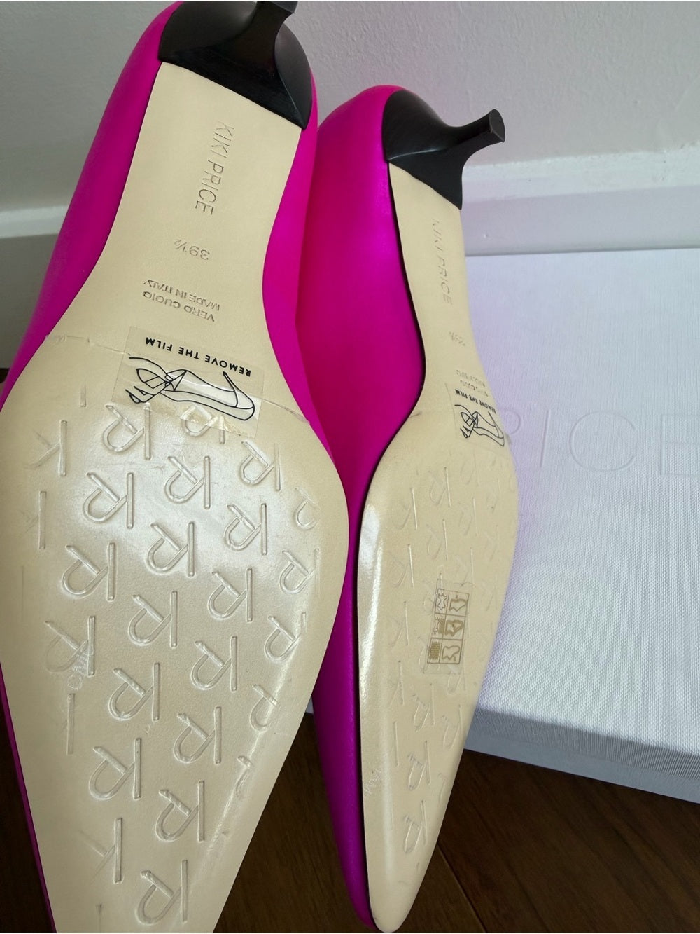 Kiki Price Fuchsia Satin Pointed-Toe Kitten Heels - Size 9 New