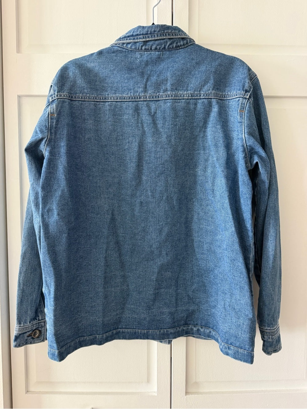 Season French Designer Soft Denim Chore Jacket - Blue - Size S