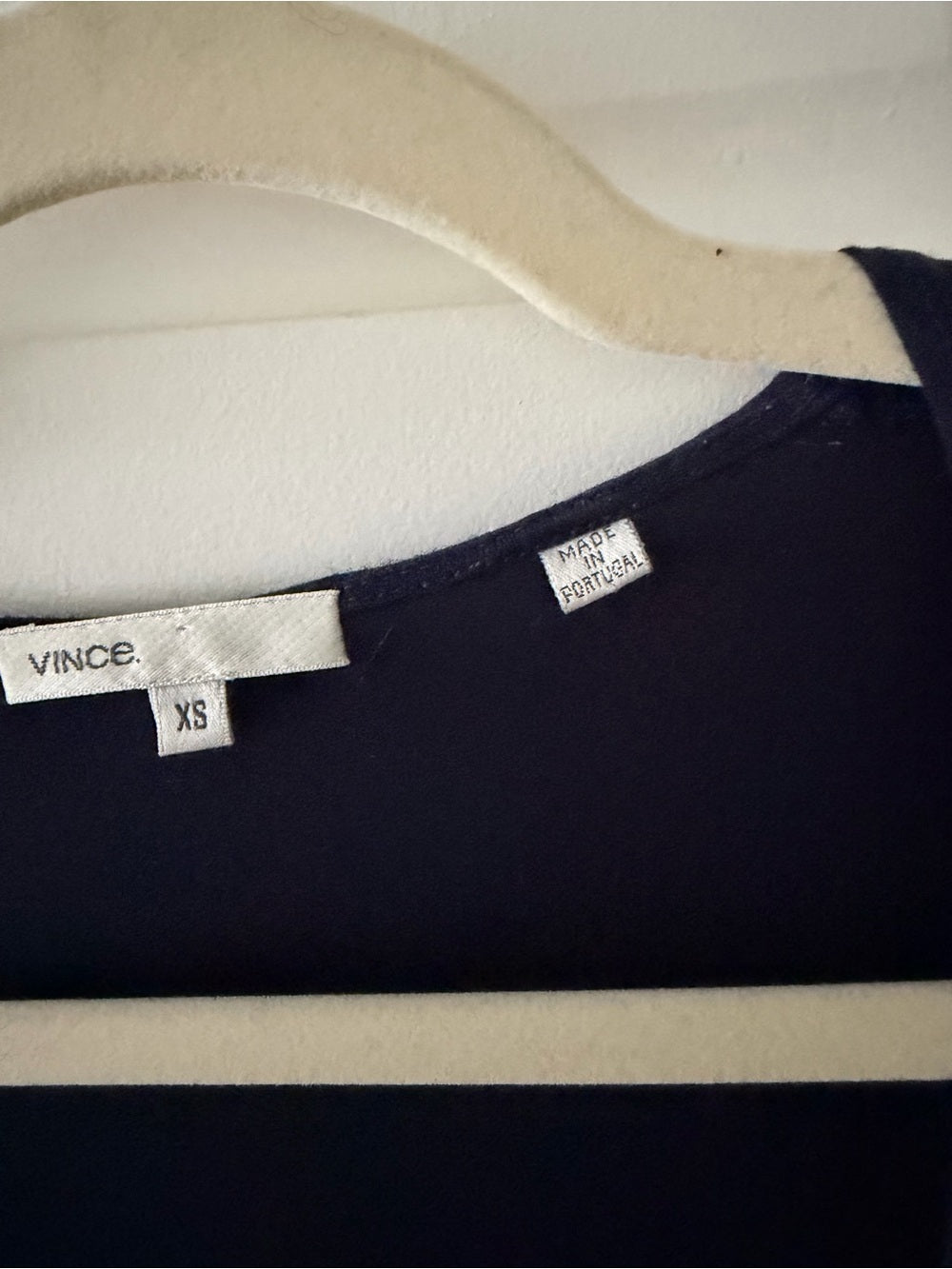 Vince Navy Blue Deep V-Neck Surplice Drape Wrap Top XS