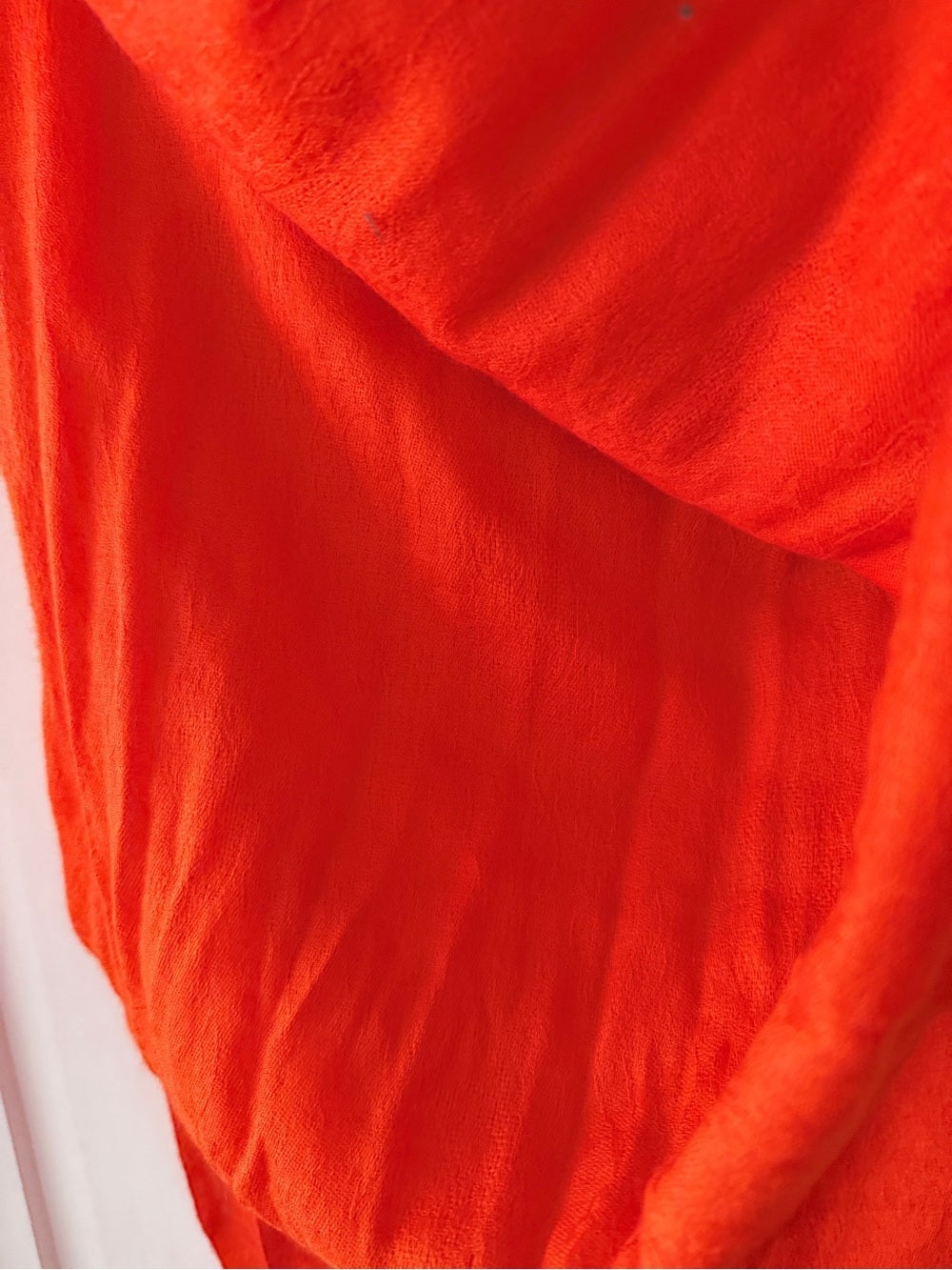 Vintage Orange Paisley Damask Pashmina Shawl Scarf European Luxury Wrap