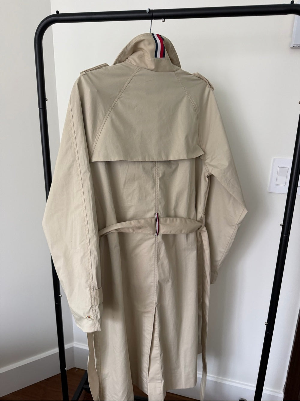 Tommy Hilfiger Classic Americana double breasted Beige Trench Coat Size S
