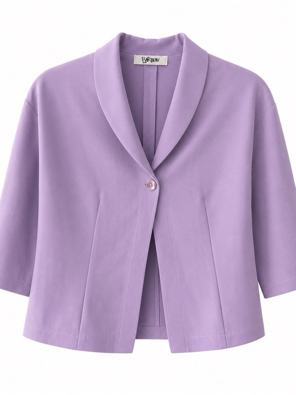 Vintage Barbeau Lilac Cropped Blazer Size M – Elegant Pastel Jacket