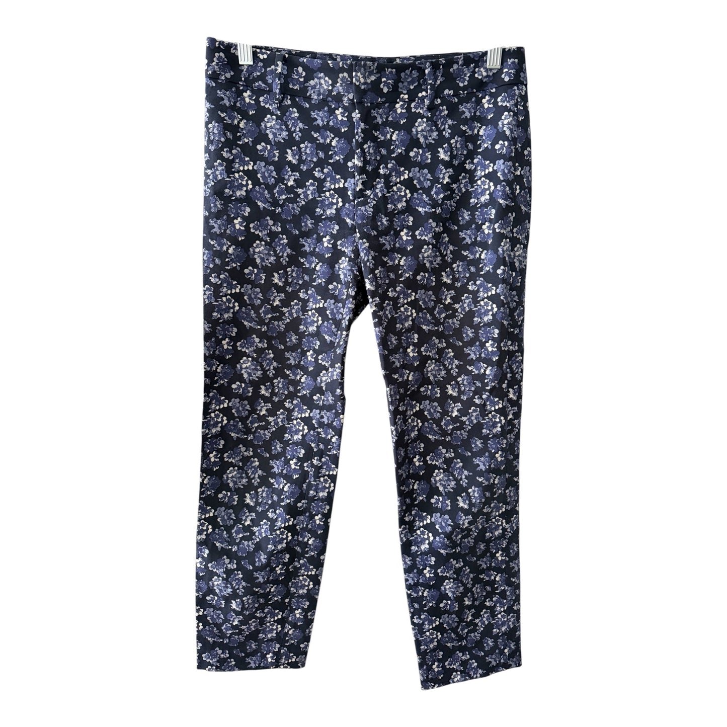 Club Monaco Vintage Floral Straight-Leg Trousers - Navy & Periwinkle - Studio Edition